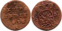 Netherlands East Indies 1/2 Stuiver 1826 S Sumatra F