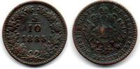 Autriche - Austria - Osterreich 5/10 Kreuzer 1885 F+
