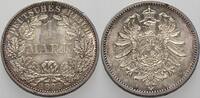 1 Mark 1883 A Kleinmünzen-Kaiserreich Kleiner Adler Kleiner Randfehler, Patina, Stempelglanz