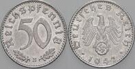 Kleinmünzen - Drittes Reich 50 Reichspfennig 1942 B Drittes Reich Winz. Kratzer, vorzüglich +