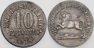 Staatliche Notmünzen 10 Pfennig