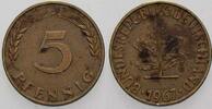 5 Pfennig 1967 G Kleinmünzen Bundesrepublik Deutschland sehr schön