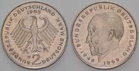 2 Mark Kursmünzen 2 Deutsche Mark Konrad Adenauer -