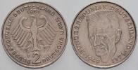 2 Mark Kursmünzen 2 Deutsche Mark Kurt Schumacher -