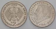 2 Mark Kursmünzen 2 Deutsche Mark Franz Joseph Strauß -