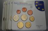 Deutschland 5 x 3,88 Euro,Kursmünzensatz 1 Cent-2 Euro Bundesrepublik -