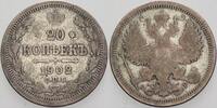 Russland 20 Kopeken Nikolaus II. 1894-1917. -