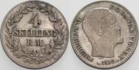 Dänemark 4 Skilling Rigsmont Frederik VII. 1848-1863.