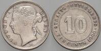 Straits Settlements 10 Cents Victoria , 1837-1901 -