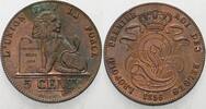 Belgien-Königreich 5 Centimes Leopold I 1831-1865.