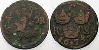 Schweden 1/6 Öre Karl XI. 1660-1697.