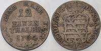 Sachsen-Gotha-Altenburg 1/12 Taler (Doppelgroschen) Friedrich III. 1732-1772.