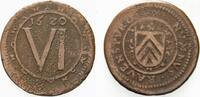 Ravensberg 6 Kupferpfennig Georg Wilhelm von Brandenburg, 1614-1623