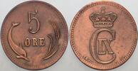 Dänemark 5 Ore Christian IX. 1863-1906.