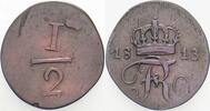 Württemberg 1/2 Kreuzer Friedrich I. 1797-1806-1816. -