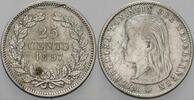 Niederlande-Königreich 25 Cent Wilhelmina I. 1890-1948.
