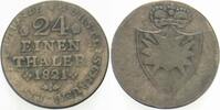 Schaumburg-Lippe 1/24 Taler Georg Wilhelm, allein 1807-1860.