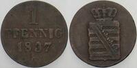 Sachsen 1 Pfennig Friedrich August II. 1836-1854. -
