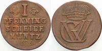 Braunschweig-Lüneburg-Celle Cu Pfennig Georg Wilhelm 1665-1705.
