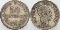 Italien-Königreich 50 Centesimi Vittorio Emanuele II. 1861-1878.