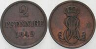 Hannover 2 Pfennige Ernst August 1837-1851. -