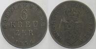Hessen-Darmstadt 6 Kreuzer Ludwig II. 1830-1848. -