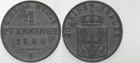 Preußen 4 Pfennige Wilhelm I. 1861-1888. -