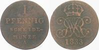 Hannover 1 Pfennig Wilhelm IV. 1830-1837. -