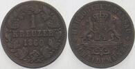 Nassau 1 Kreuzer Adolph 1839-1866. -