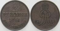 Hannover 2 Pfennige Georg V. 1851-1866. -