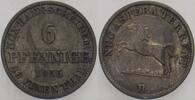 Hannover 6 Pfennige Georg V. 1851-1866. -