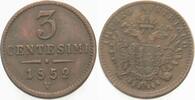 Haus Habsburg 3 Centesimi Franz Joseph I. 1848-1916. -