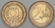 Belgien 2 Euro 30 JAHRE EU - FLAGGE -