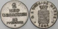 Sachsen 2 Neugroschen Friedrich August II. 1836-1854. -