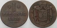 Waldeck 1 Pfennig Georg Heinrich 1813-1845. -