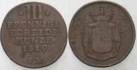 Waldeck 3 Pfennige (Scheidemünze) Georg Heinrich 1813-1845. -