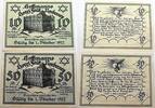 Deutsche Serienscheine 10 + 50 Pfennig Norderney 1918-1922. -