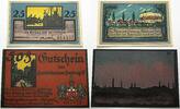 Deutsche Serienscheine 25 + 50 Pfennig Harburg 1918-1922. -