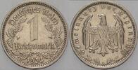 Kleinmünzen - Drittes Reich 1 Reichsmark 1934 G Drittes Reich Fast vorzüglich