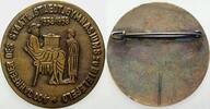 Bielefelder Medaillen einseitige Bronzemedaille als Anstecker 400-JAHRFEIER DES GYMNASIUMS -