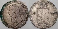 Preußen 1/6 Taler=4 Groschen Friedrich Wilhelm III. 1797-1840 -