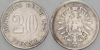 Kleinmünzen-Kaiserreich 20 Pfennig Kleiner Adler -