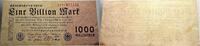 Banknoten nach Rosenberg 1 Billion Mark Reichsbanknoten -