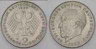 2 Mark Kursmünzen 2 Deutsche Mark Konrad Adenauer -