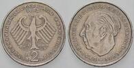 2 Mark Kursmünzen 2 Deutsche Mark Theodor Heuss -