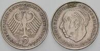 2 Mark Kursmünzen 2 Deutsche Mark Theodor Heuss -