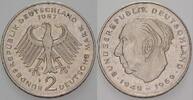 2 Mark Kursmünzen 2 Deutsche Mark Theodor Heuss -