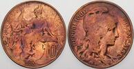 Frankreich 10 Centimes Dritte Republik 1870-1940. -