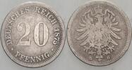 Kleinmünzen-Kaiserreich 20 Pfennig Kleiner Adler -