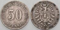 Kleinmünzen-Kaiserreich 50 Pfennig Kleiner Adler -